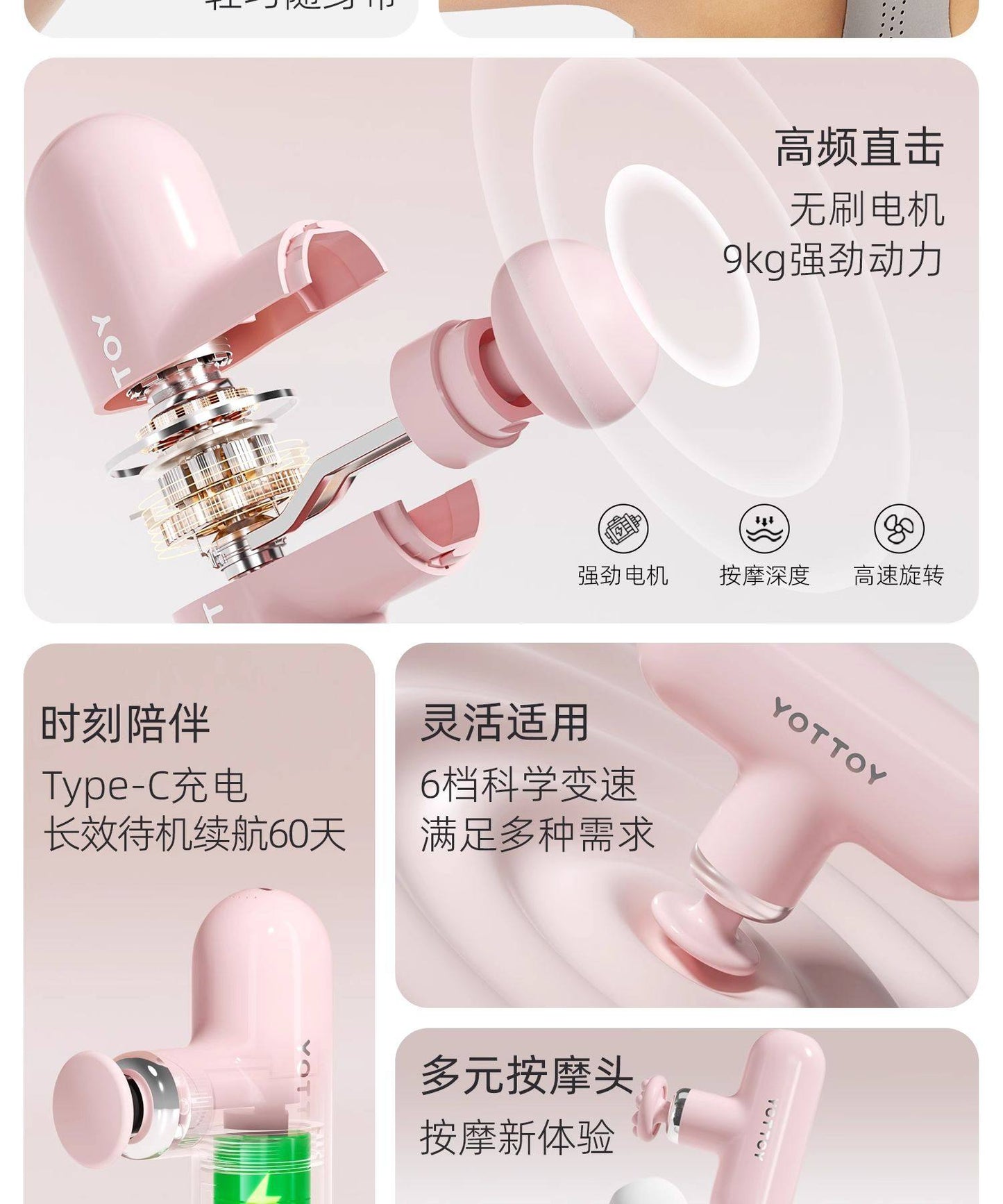 YOTTOY Mini Pocket Massage Gun