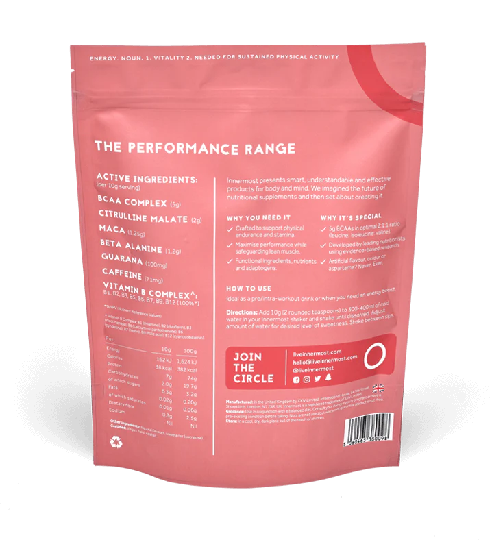 Innermost The Energy Booster – Pre-Workout Performance Powder (300g)